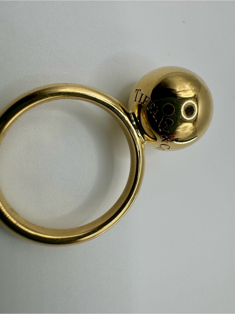 Tiffany & Co 18K Yellow Gold Large HardWear Ball Ring - Picture 9 of 11